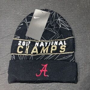 NWT Nike NCAA Alabama Football 2017 National Championship Knit Beanie